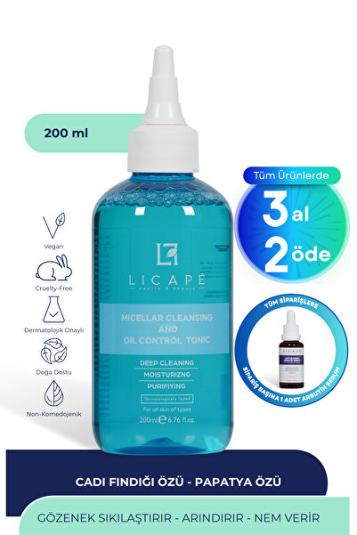 Licape Gözenek Sıkılaştırıcı, Arındırıcı ve Yağ Dengeleyici Tonik 200ml