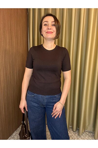 MU&ME BOUTİQUE Sweater Circular Neck Short Sleeves