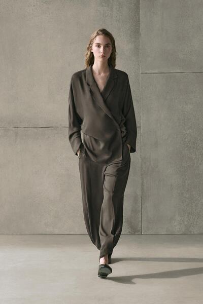 Massimo Dutti Kruvaze salaş ince ceket