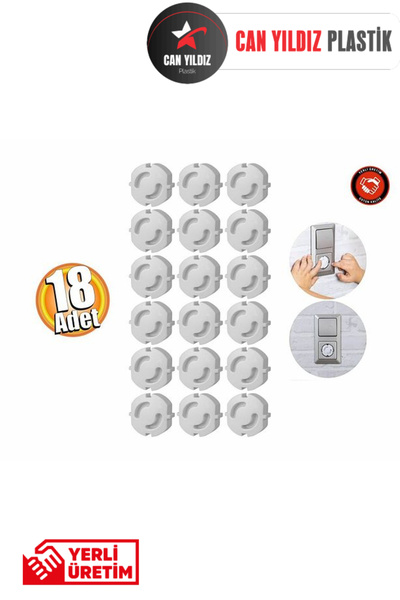 CAN YILDIZ PLASTİK Priz Kapağı, Bebek Ve Çocuk Güvenlik Koruma Piriz Kapatıcı...