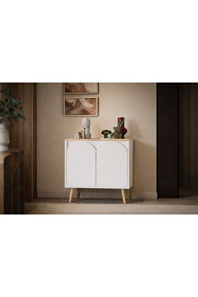 VM VERTEX MOBİLYA Venezia Ahşap Ayaklı Bohem Konsol-çok Amaçlı Dolap-vitrin S...