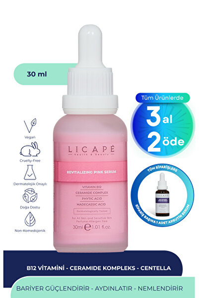 Licape B-12 Revitalizing Aydınlatıcı Bariyer Güçlendirici Nemlendirici Pink S...