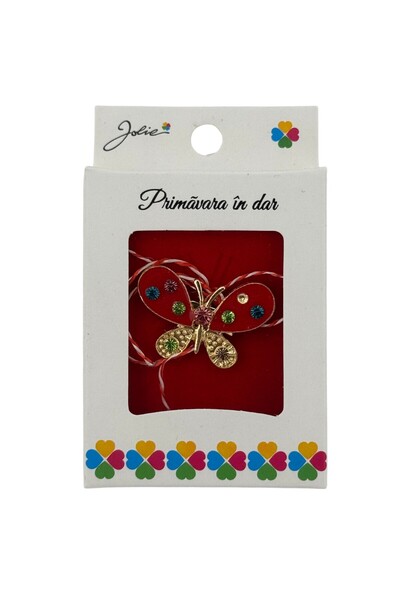 Flippy Martisor Brosa Mica in Cutie, Dimensiune Brosa 2.5-3 cm, Material Meta...