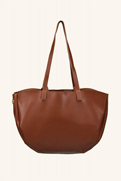 birizmoda Geantă de mână și de umăr Polen de dimensiuni mari - maro