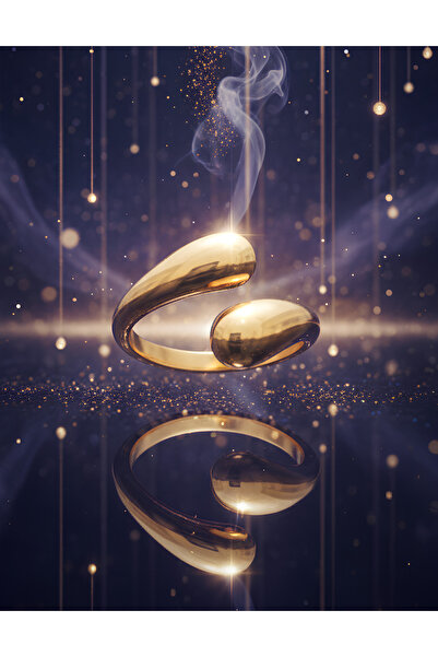 BANEDETTA خاتم مفتوح بسيط قابل للتعديل - خاتم عصري مقوس بلون ذهبي