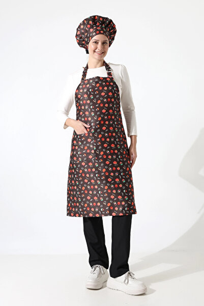 Bilenn Tekstil Desenli Askılı Önlük - 3105 Pasta Desenli