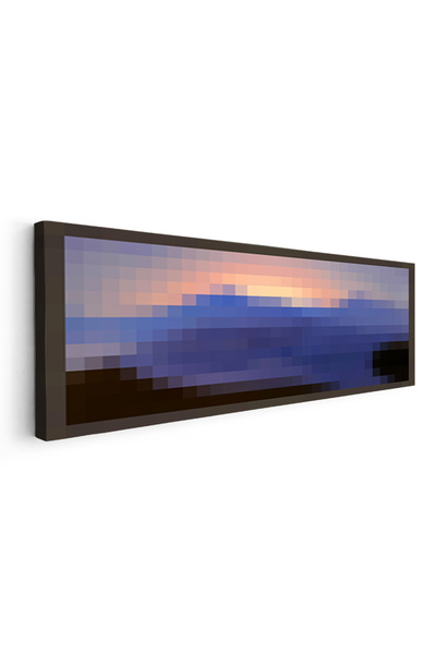 Tablofest Yatay Panoramik Kanvas Tablo Sunset Dense Piksel Minecraft Tablosu ...