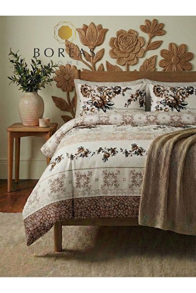 Boreas Home Set de husă de pilotă dublă elastică din bumbac ALİNA