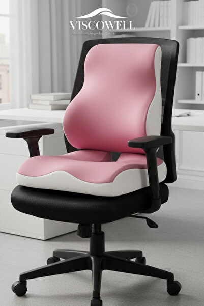 ViscoWell Visco Ortopedik Oturma ve Bel Destek Minderi Seti, Sırt Yastığı ve ...