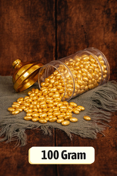 ÜLKÜ KURUYEMİŞ (100 GR) 1. Sınıf Lüks Premium Kalite Gold Bademli Draje Nişan...