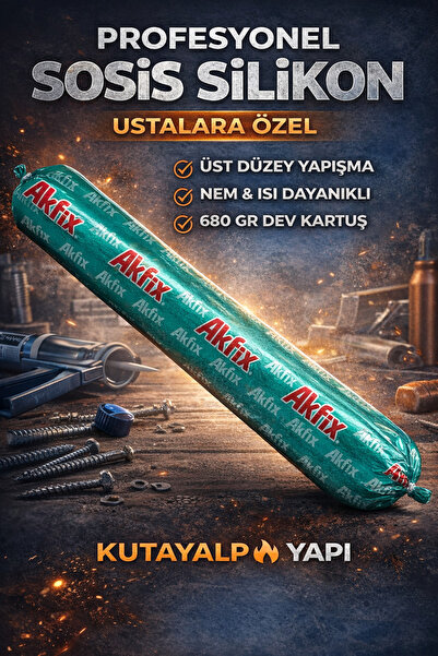 Akfix Siyah Poliüretan Sosis Mastik 600 ml P635