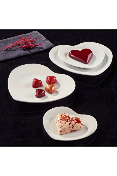 Güral Porselen Love 4 Parça Bone Pasta Takımı