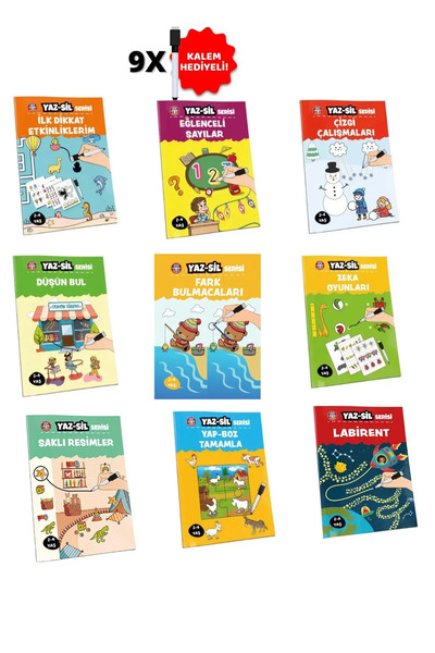 Çocuk Akademi Yaz-Sil serisi Hepsi Bir Arada Paketi