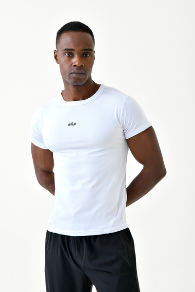 Wild Athletic Чоловіча компресійна футболка з коротким рукавом Спортивний Фіт...