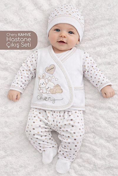 bebegen طقم خروج من المستشفى للأطفال الرضع مكون من 7 قطع من شيري براون