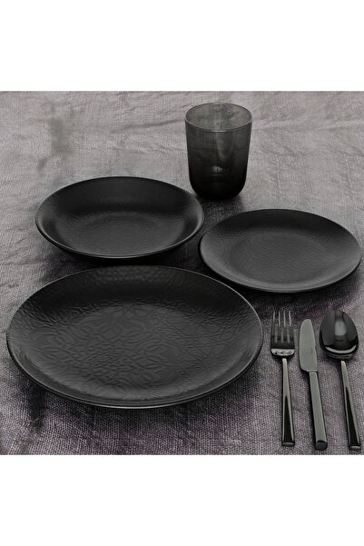 Güral Porselen Ent Otel 27 Cm Bone Servis Tabağı Siyah Mat