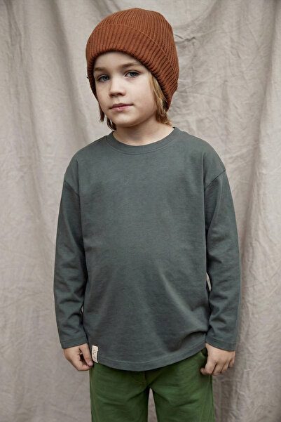 Cigit Сезонна тениска Basic 2-10 години, зелена