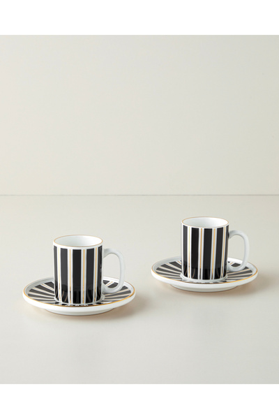 English Home Set de cești de cafea din porțelan alb de lux, 4 piese, pentru 2...