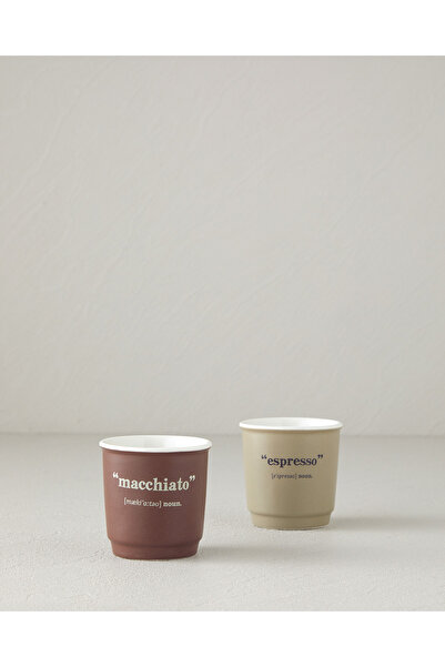 English Home فوبى نيو بون تشاينا طقم فناجين إسبريسو من قطعتين لشخصين 90 مل - ...