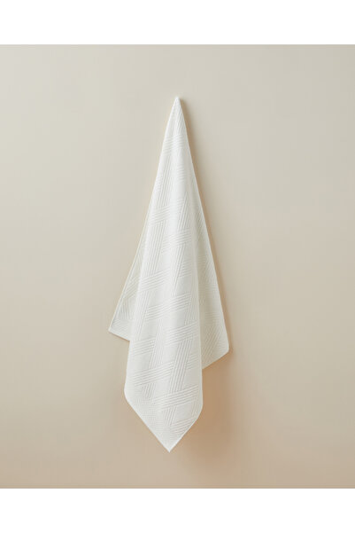 English Home Шик диамантена памучна кърпа за баня 80x150 cm слонова кост