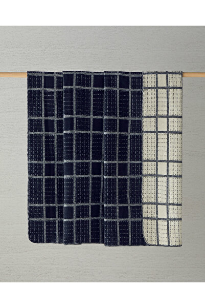 English Home Intense Stripe Pamuklu Tek Kişilik Battaniye 150x200 cm Siyah