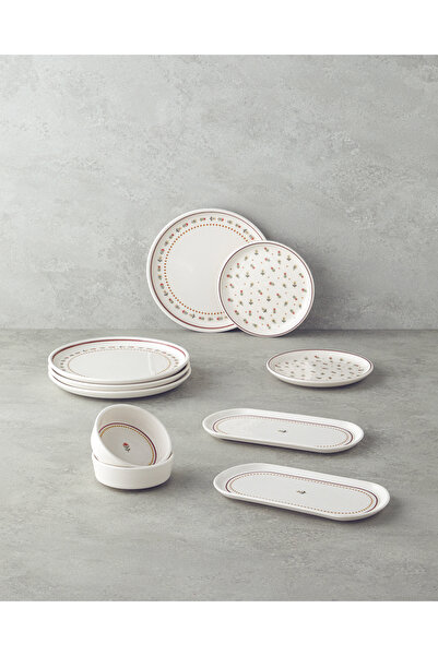 English Home طقم إفطار سيراميك ريترو ملون لـ 4 أشخاص - 10 قطع