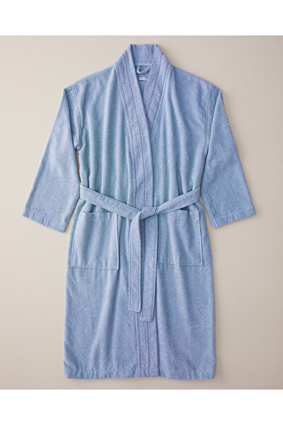 English Home Soft Pamuklu Bornoz Açık Mavi