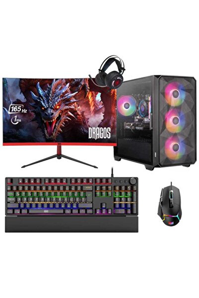 DRAGOS DRx6787 Ryzen 7 5700X 32GB 1TB NVMe 8GB RTX4060 23.8 Curved Kulaklık O...