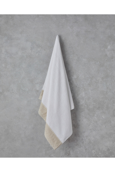 English Home منشفة حمام ليندا قطن مطرزة 90x150 سم أبيض