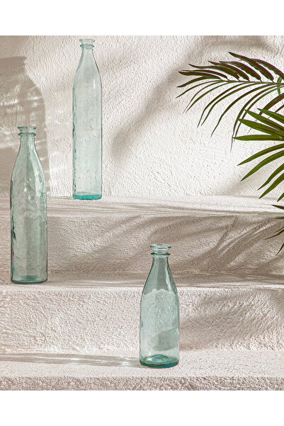 English Home Recycled Bottle Cam Vazo Yeşil