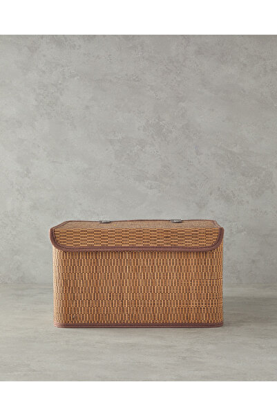 English Home صندوق تخزين جينا من الخيزران باللون البني