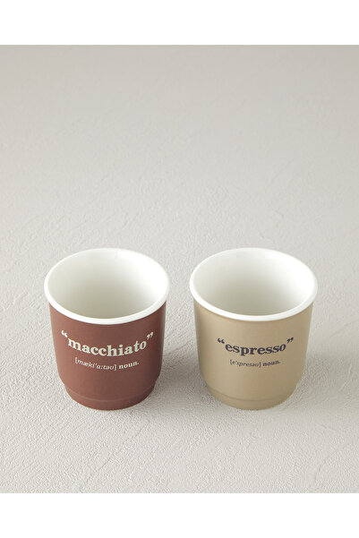 English Home Phoebe New Bone China 2 Parça 2 Kişilik Espresso Fincan 90 Ml Kahve-Yeşil