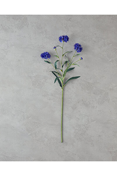 English Home Cornflower Tek Dal Yapay Çiçek 64 cm Koyu Mavi