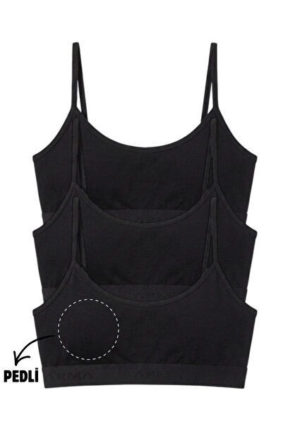 Arma Yıldız Young Girl's String Straps Removable Pads Half Tank Training Bra ...