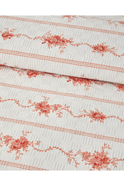 English Home Flower Line Çift Kişilik Pike Turuncu