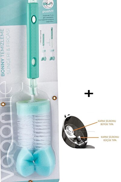 Uzspace Kapak içi Yedek Silikon Tıpa Takımı + -VE- Matara /Termos Temizleme F...