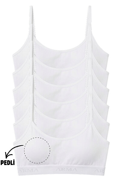 Arma Yıldız Genç Kız Pamuklu İp Askılı Çıkarılabilir Pedli Yarım Atlet Alıştı...