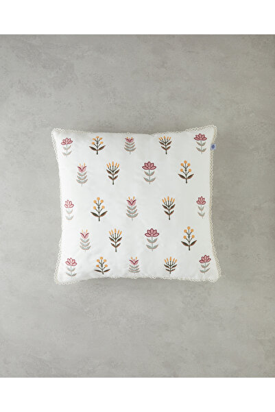 English Home غطاء وسادة زايرا مطرز للزينة 45×45 سم إكرو
