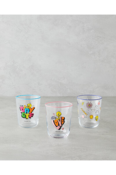 English Home Tweety Cam 3'lü Lisanslı Bardak 315 Ml Renkli