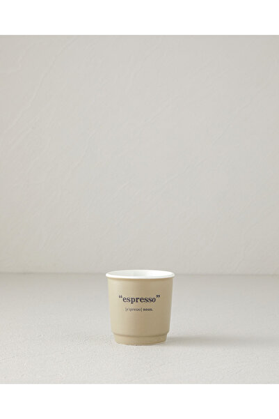 English Home Phoebe New Bone China 2 Parça 2 Kişilik Espresso Fincan 90 Ml Kahve-Yeşil