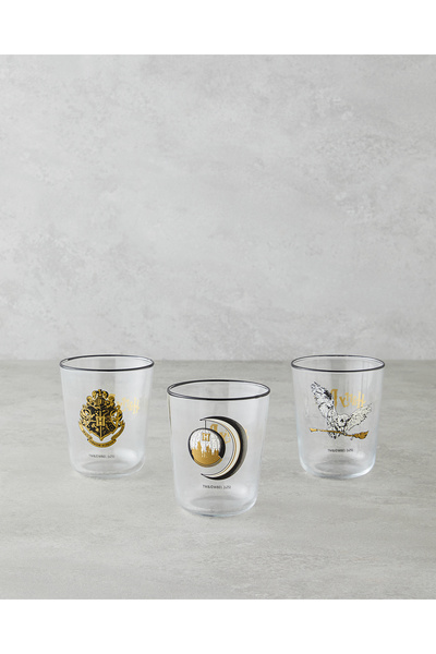 English Home Sticlă Harry Potter, set de 3 pahare cu licență, 315 ml, colorate