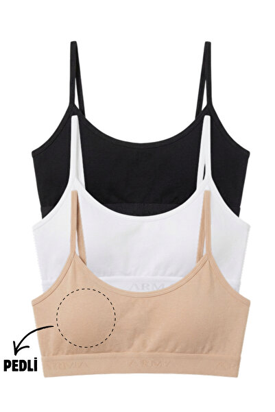 Arma Yıldız Genç Kız İp Askılı Çıkarılabilir Pedli Yarım Atlet Alıştırma Süty...