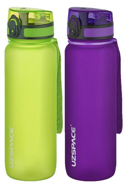 Uzspace مجموعة من قنينتين من التريتان سعة 800 مل، 14 لونًا مختلفًا، خيارات مت...