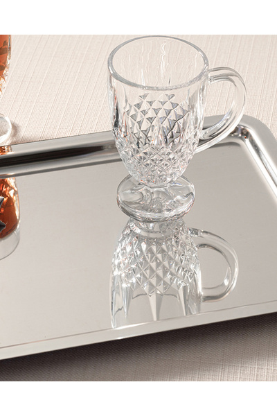 English Home Shiny Metal Tepsi 32x22 Cm Gümüş