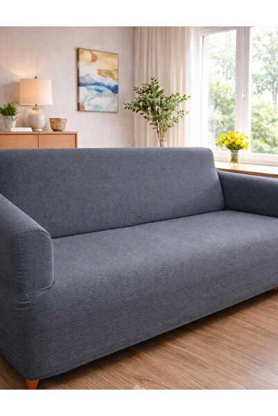BASHTUGH TİCARET 3-Seater Bohemian Sofa Cover One Piece Elastic Sofa Cover So...