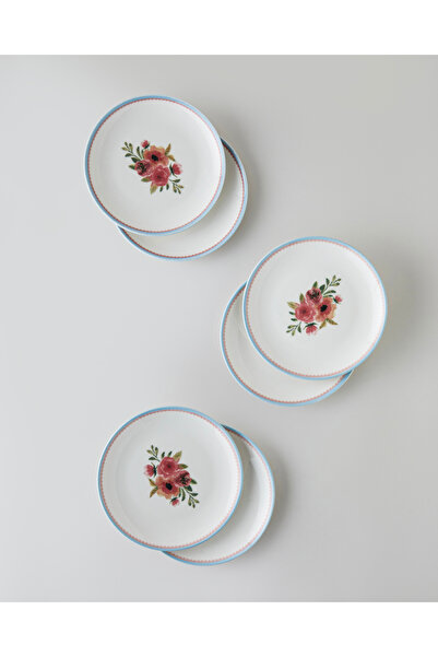 English Home Lilya Porselen 6'lı Pasta Seti 19 cm Renkli