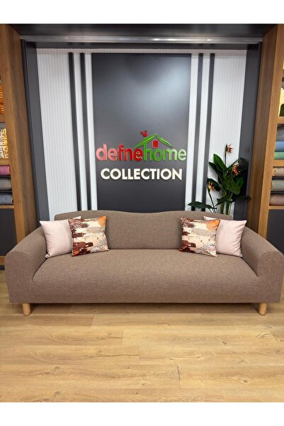 defnehome collection Jakar Kumaş Lastikli Kayma Yapmayan3 Kişilik Tekli Kanep...
