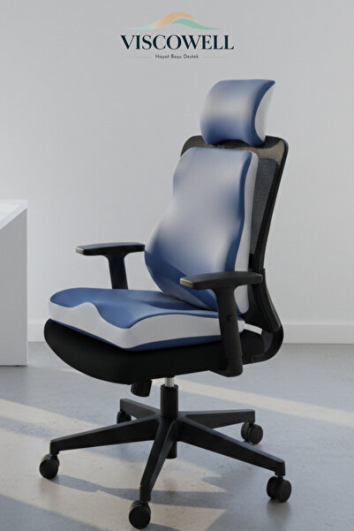 ViscoWell Visco Ergonomik Ofis Koltuk Minder Seti %100 Visco