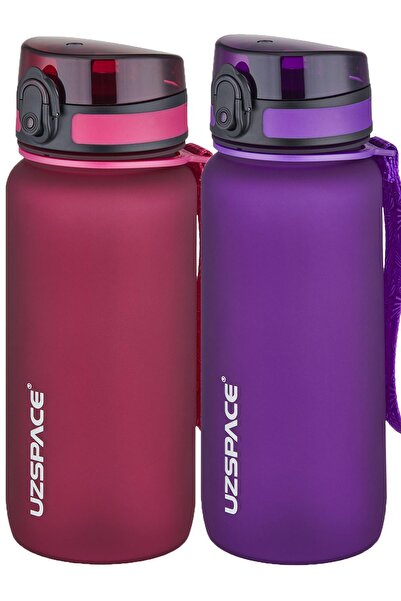 Uzspace مجموعة من قارورتين من التريتان سعة 650 مل، 14 لونًا مختلفًا، خيارات م...