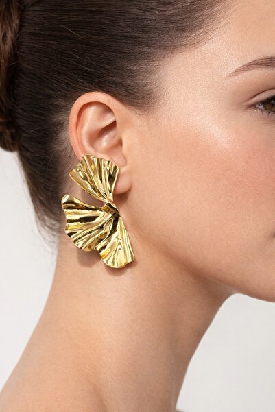 Jack Ferrero Asimetrik Gold Çivi Küpe